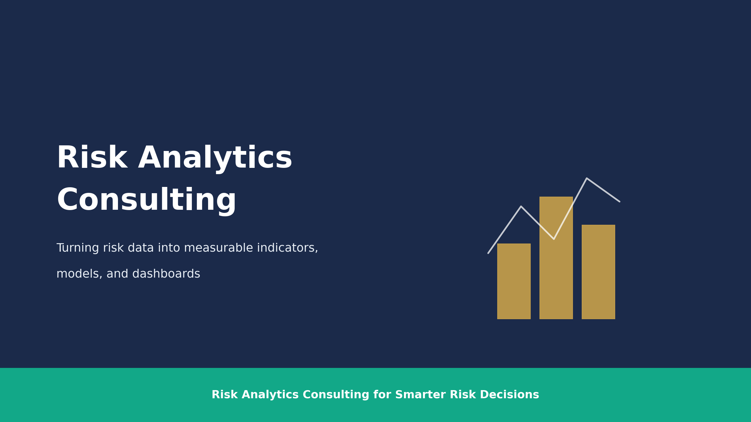 Risk Analytics Consulting banner with the headline "Risk Analytics Consulting" and an abstract dashboard graphic
