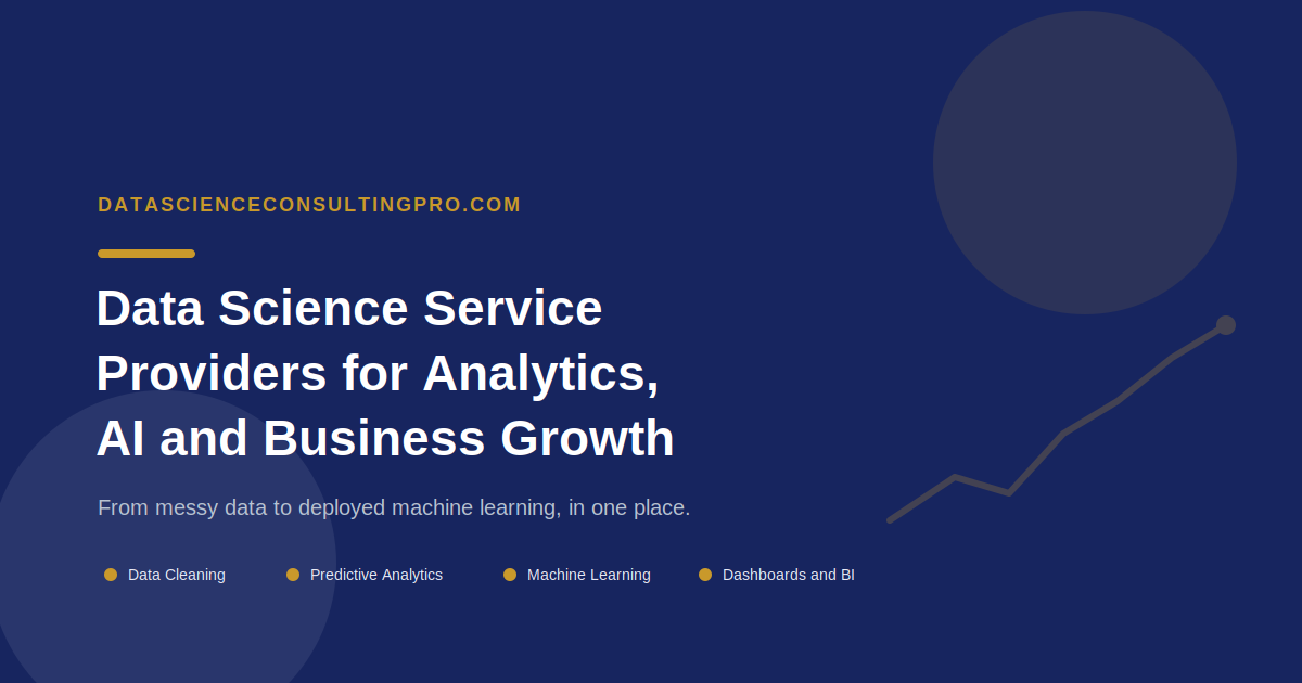 Data Science Service Providers for Analytics, AI and Business Growth banner